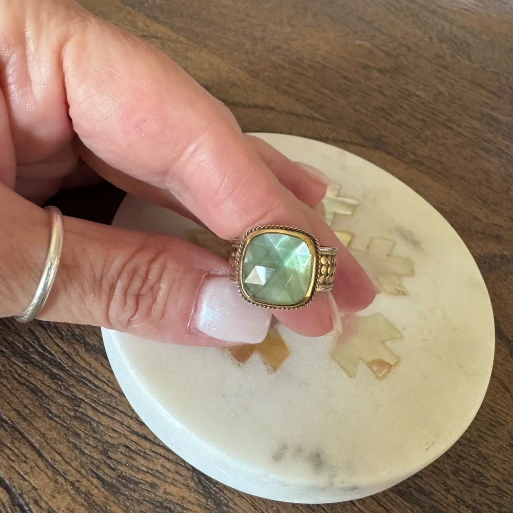 Anna Beck 14k Green Quartz ring - Picture 2 of 6